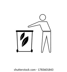 plantilla de logotipo de ilustración de vector de icono de cubo de basura