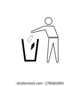 trash can icon vector illustration logo template