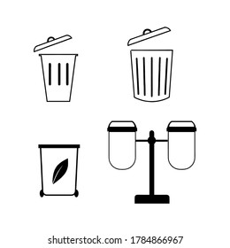 trash can icon vector illustration logo template 