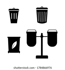 trash can icon vector illustration logo template 