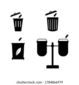 trash can icon vector illustration logo template 