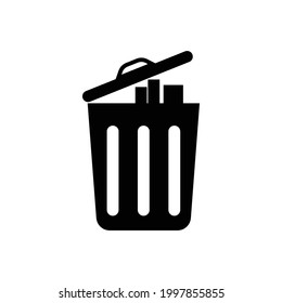 trash can icon vector illustration