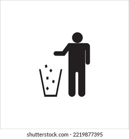 Trash Can Icon Vector Illustration Symbol Design