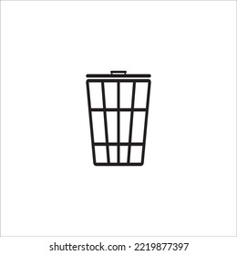 Trash Can Icon Vector Illustration Symbol Design