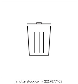 Trash Can Icon Vector Illustration Symbol Design