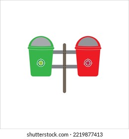 Trash Can Icon Vector Illustration Symbol Design