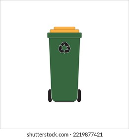 Trash Can Icon Vector Illustration Symbol Design