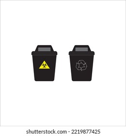 Trash Can Icon Vector Illustration Symbol Design