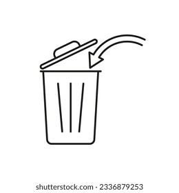 Trash can icon. Vector illustration. EPS 10.