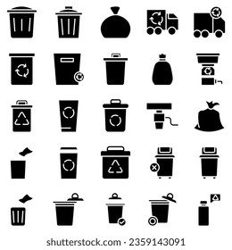 trash can icon vector. illustration of a waste collection sign. trash logo.
