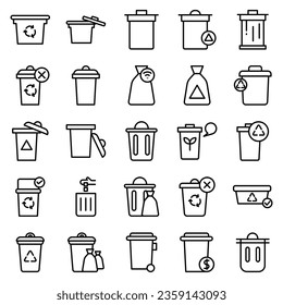 trash can icon vector. illustration of a waste collection sign. trash logo.