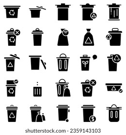 trash can icon vector. illustration of a waste collection sign. trash logo.