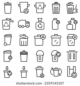 trash can icon vector. illustration of a waste collection sign. trash logo.