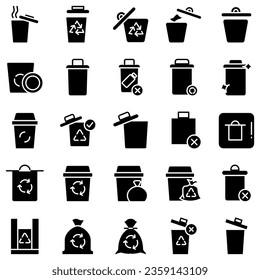trash can icon vector. illustration of a waste collection sign. trash logo.