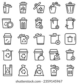 trash can icon vector. illustration of a waste collection sign. trash logo.