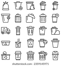 trash can icon vector. illustration of a waste collection sign. trash logo.