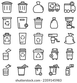 trash can icon vector. illustration of a waste collection sign. trash logo.