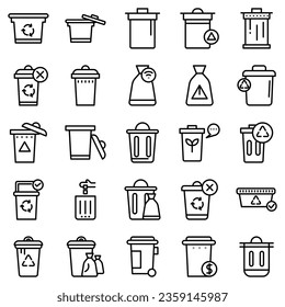 trash can icon vector. illustration of a waste collection sign. trash logo.
