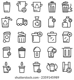 trash can icon vector. illustration of a waste collection sign. trash logo.