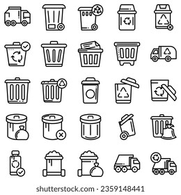 trash can icon vector. illustration of a waste collection sign. trash logo.