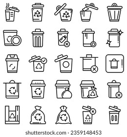 trash can icon vector. illustration of a waste collection sign. trash logo.
