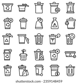 trash can icon vector. illustration of a waste collection sign. trash logo.