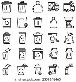 trash can icon vector. illustration of a waste collection sign. trash logo.