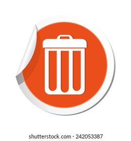 Trash can icon. Vector illustration