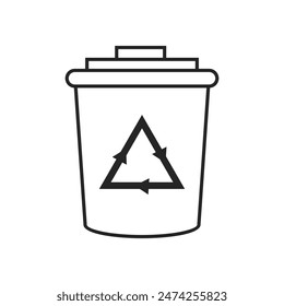 
trash can icon vector illustration