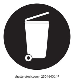 Diseño de símbolo de Ilustración vectorial de icono de papelera