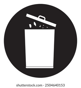 Diseño de símbolo de Ilustración vectorial de icono de papelera