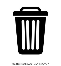 Trash can icon. Vector illustration isolated on white background
