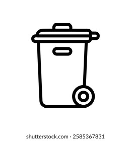 trash can icon Vector illustration in black