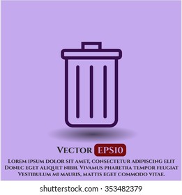Trash Can icon vector illustration