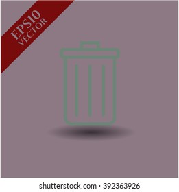Trash can icon vector illustration