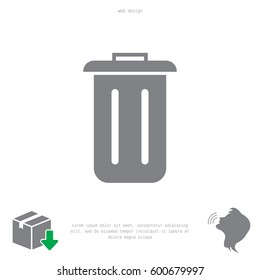 Trash can icon. vector illustration