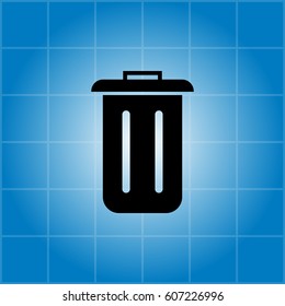 Trash can icon. vector illustration