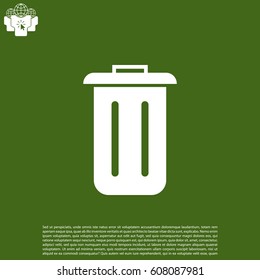 Trash can icon. vector illustration