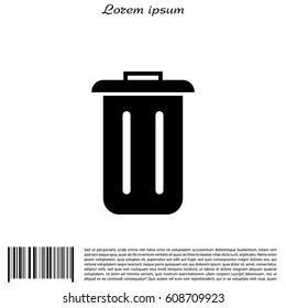 Trash can icon. vector illustration