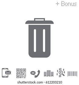 Trash can icon. vector illustration