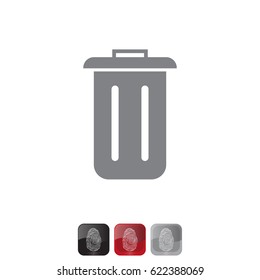 Trash can icon. vector illustration