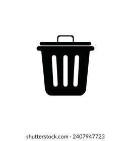 trash can icon vector ilustration logo design