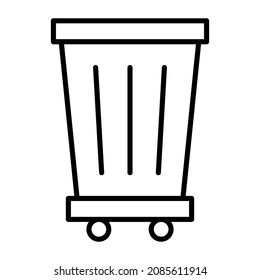 Trash Can icon vector image. Can also be used for web apps, mobile apps and print media.