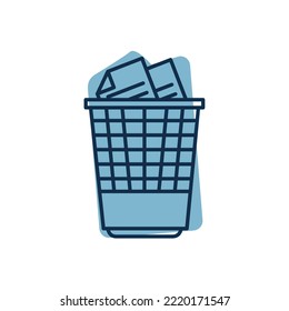 trash can icon vector image on a white background