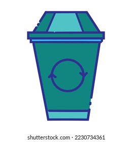 trash can icon vector image with white background