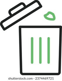 Trash Can icon vector image. Suitable for mobile application web application and print media.