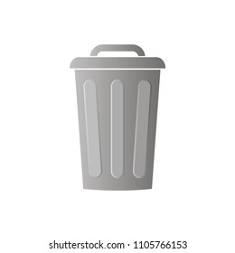 Trash can icon vector isolated on white background