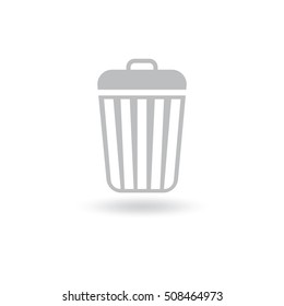 Trash can icon vector isolated on white background.