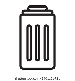 trash can icon vector listration logo design