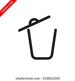 trash can icon vector logo template